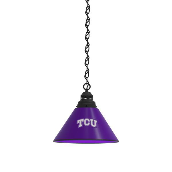 Texas Christian University 11" Single Shade Pendant Light - 4 Hang Chain - UL Approved 