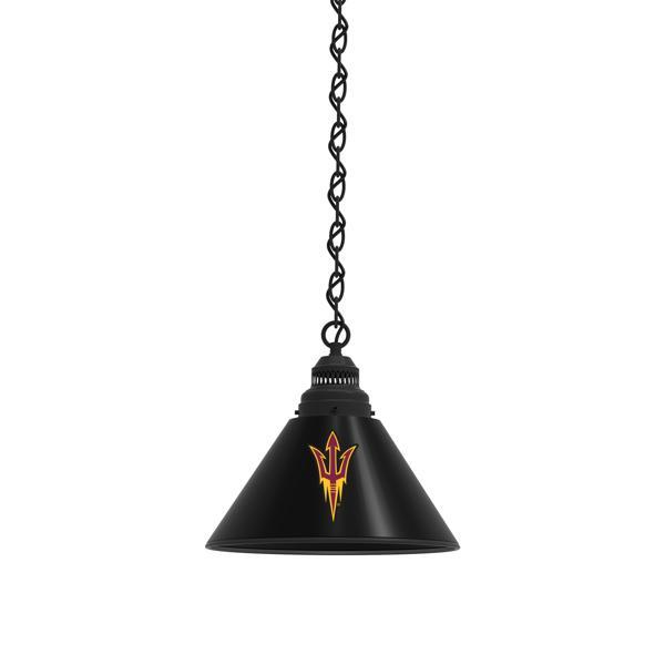 Arizona State University Pitchfork 11" Single Shade Pendant Light - 4 Hang Chain - UL Approved - Logo 3 