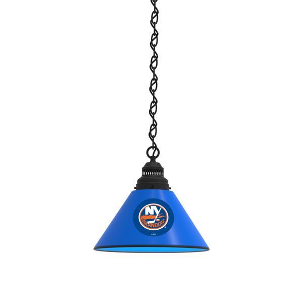 New York Islanders 11" Single Shade Pendant Light - 4 Hang Chain - UL Approved 