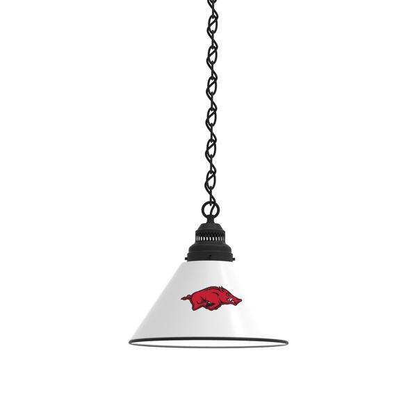 University of Arkansas 11" Single Shade Pendant Light - 4 Hang Chain - UL Approved 