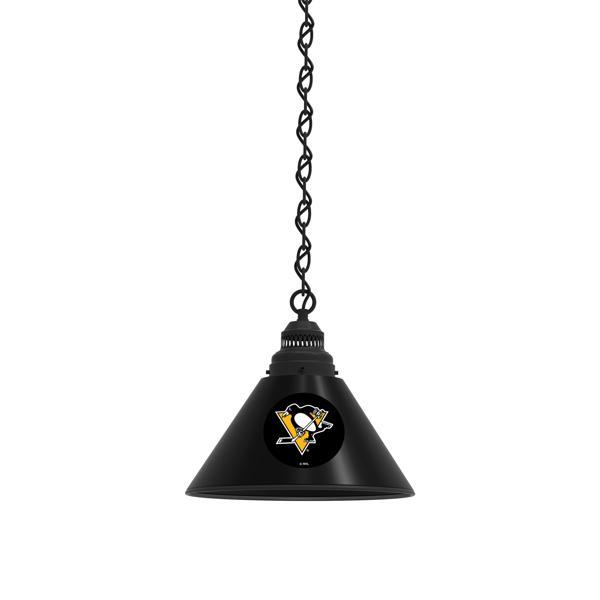 Pittsburgh Penguins 11" Single Shade Pendant Light - 4 Hang Chain - UL Approved 
