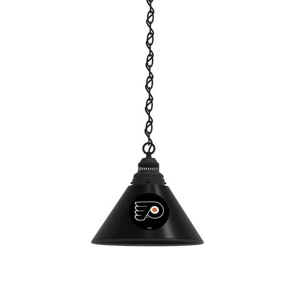 Philadelphia Flyers 11" Single Shade Pendant Light - 4 Hang Chain - UL Approved - Logo 1 