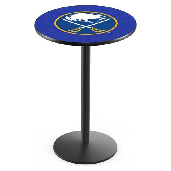 Buffalo Sabres Pub Table - Round Shape - Steel Base - Sublimated Laminate Round Top 