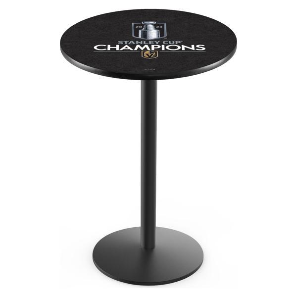 Vegas Golden Knights - 2023 Stanley Cup Pub Table - Round Shape - Steel Base - Sublimated Laminate Round Top 
