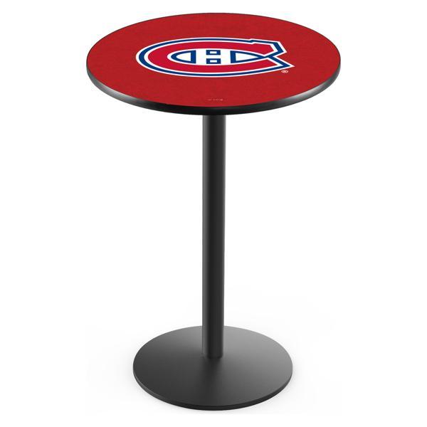 Montreal Canadiens Pub Table - Round Shape - Steel Base - Sublimated Laminate Round Top 