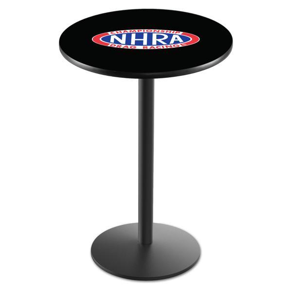 NHRA Drag Racing Pub Table - Round Shape - Steel Base - Sublimated Laminate Round Top 