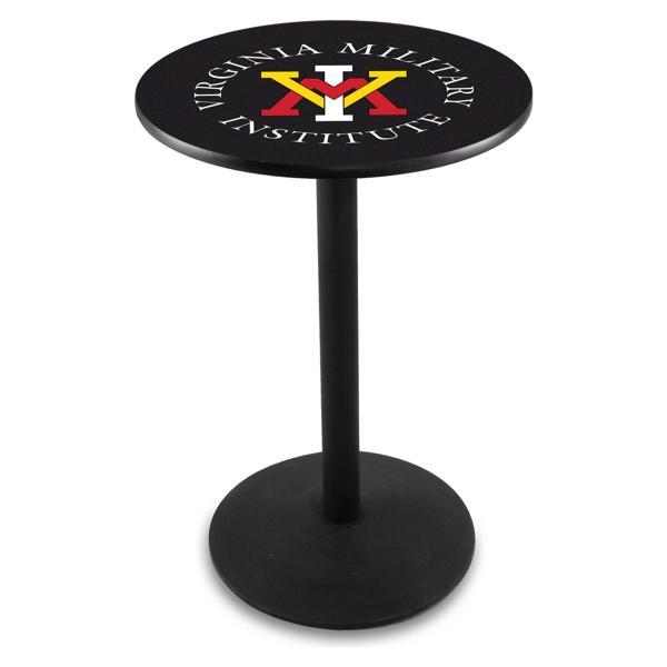 Virginia Military Institute Pub Table - Round Shape - Steel Base - Sublimated Laminate Round Top 