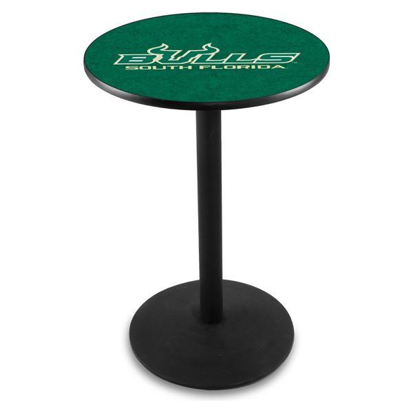 University of South Florida Pub Table - Round Shape - Steel Base - Sublimated Laminate Round Top 