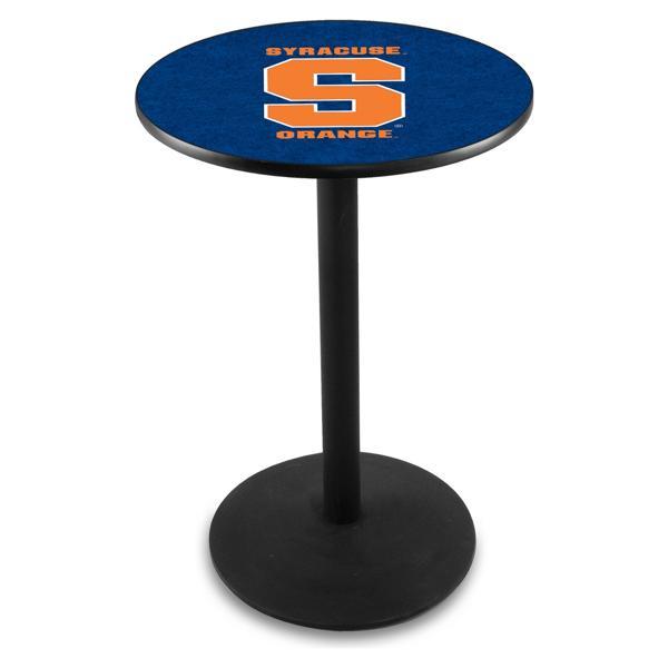Syracuse University Pub Table - Round Shape - Steel Base - Sublimated Laminate Round Top 