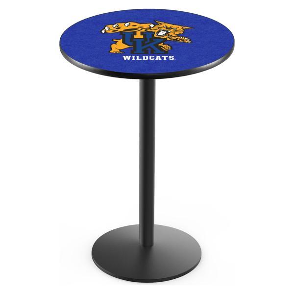 University of Kentucky Cat Pub Table - Round Shape - Steel Base - Sublimated Laminate Round Top - Logo 3 