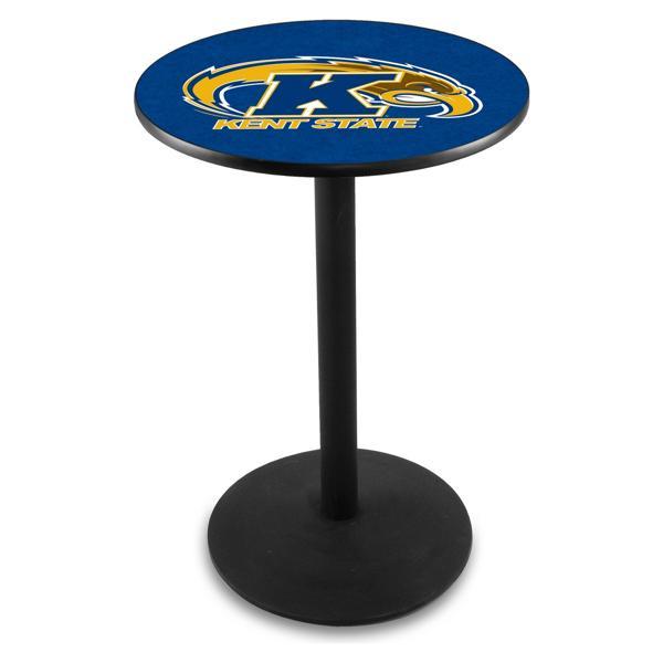 Kent State University Pub Table - Round Shape - Steel Base - Sublimated Laminate Round Top 