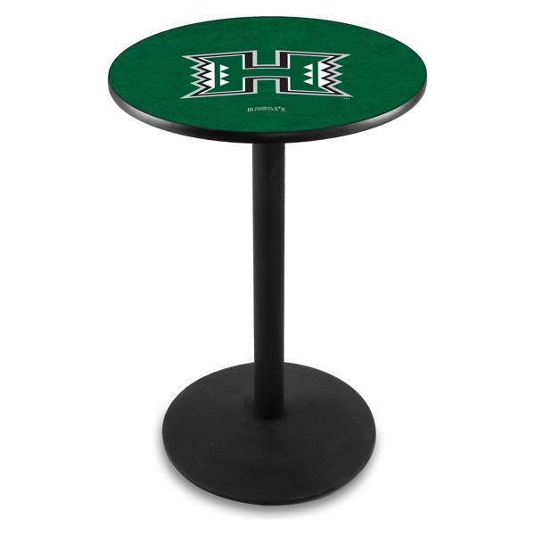 University of Hawaii Pub Table - Round Shape - Steel Base - Sublimated Laminate Round Top 