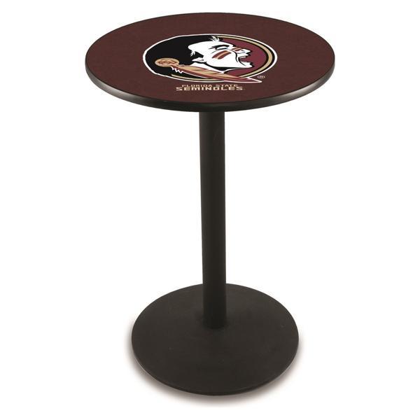 Florida State Head Pub Table - Round Shape - Steel Base - Sublimated Laminate Round Top - Logo 3 