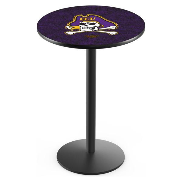 East Carolina University Pub Table - Round Shape - Steel Base - Sublimated Laminate Round Top 