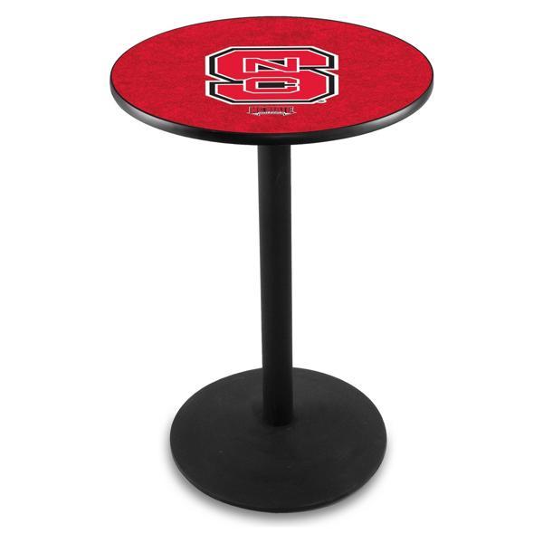 North Carolina State University Pub Table - Round Shape - Steel Base - Sublimated Laminate Round Top 
