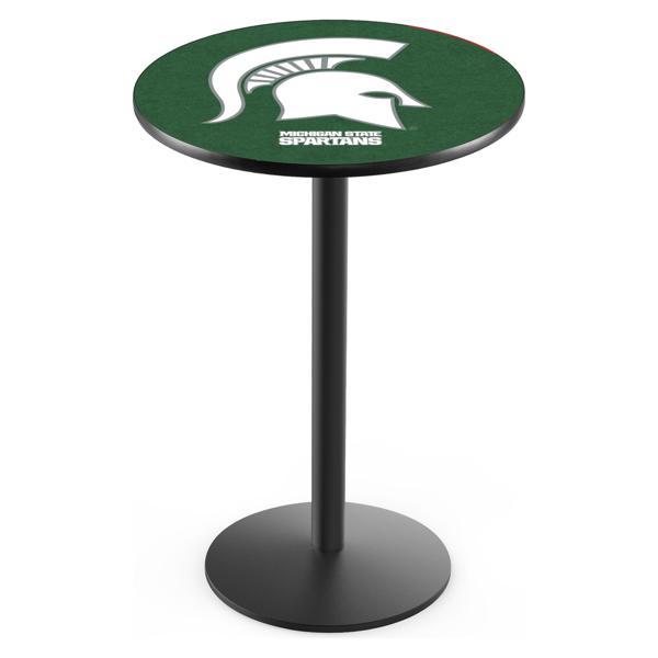 Michigan State University Pub Table - Round Shape - Steel Base - Sublimated Laminate Round Top 