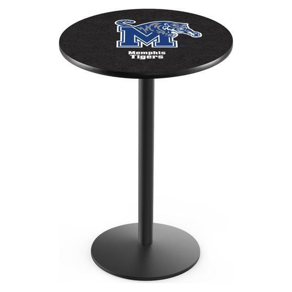 University of Memphis Pub Table - Round Shape - Steel Base - Sublimated Laminate Round Top 
