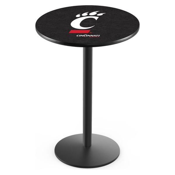 University of Cincinnati Pub Table - Round Shape - Steel Base - Sublimated Laminate Round Top 