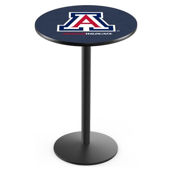 University of Arizona Pub Table - Round Shape - Steel Base - Sublimated Laminate Round Top 