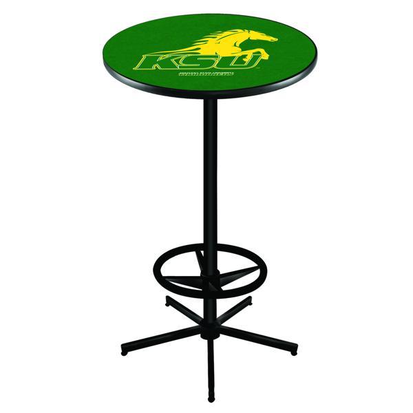 Kentucky State University Pub Table - Star Shape Black Wrinkle Powder Coated Steel Base - Sublimated Laminate Round Top 