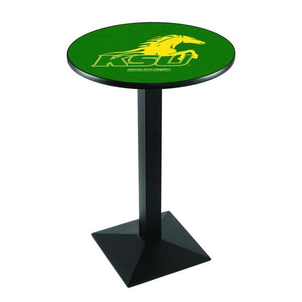 Kentucky State University Pub Table - Square Shape Black Wrinkle Powder Coated Steel Base - Sublimated Laminate Top 