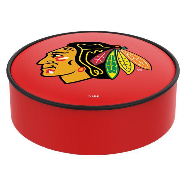 Chicago Blackhawks Logo 2 Bar Stool Seat Cover - 14.5" x 4" - Commercial Grade Marine Grade Vinyl - Officially Licensed 