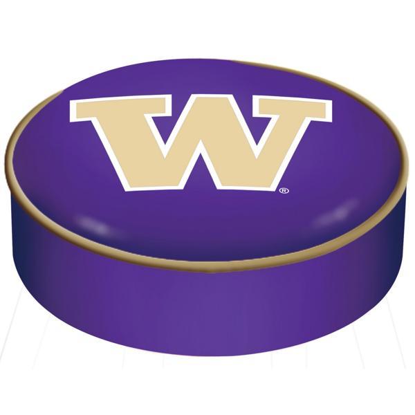 University of Washington Logo Bar Stool Seat Cover - 14.5" x 4" - Commercial Grade Marine Grade Vinyl - Officially Licensed 