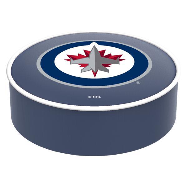 Winnipeg Jets Logo Bar Stool Seat Cover - 14.5" x 4" - Commercial Grade Marine Grade Vinyl - Officially Licensed 