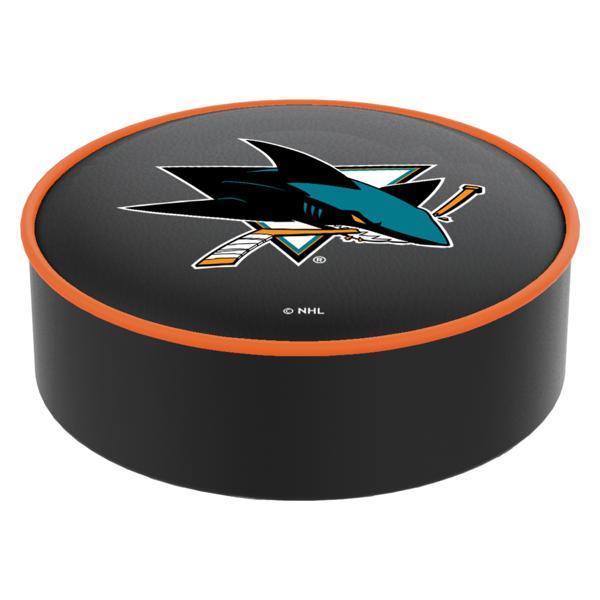 San Jose Sharks Logo Bar Stool Seat Cover - 14.5" x 4" - Commercial Grade Marine Grade Vinyl - Officially Licensed 