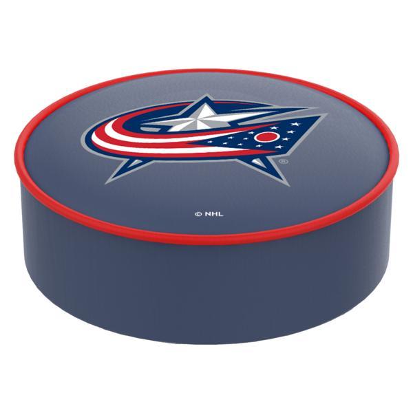 Columbus Blue Jackets Logo Bar Stool Seat Cover - 14.5" x 4" - Commercial Grade Marine Grade Vinyl - Officially Licensed 