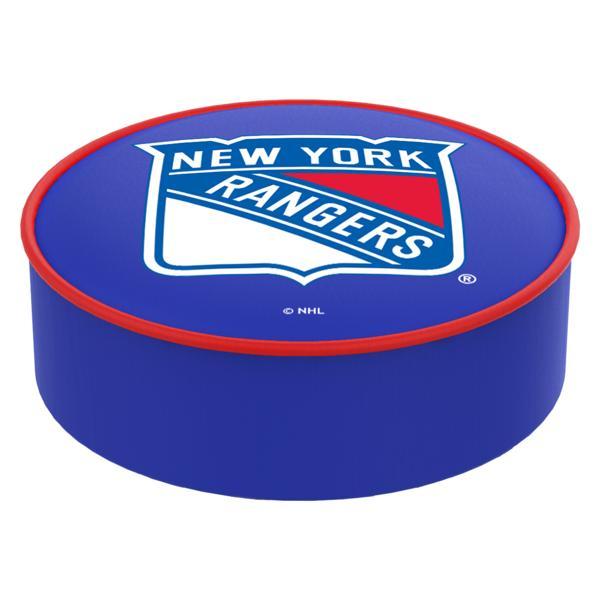 New York Rangers Logo Bar Stool Seat Cover - 14.5" x 4" - Commercial Grade Marine Grade Vinyl - Officially Licensed 