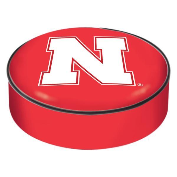 University of Nebraska Logo Bar Stool Seat Cover - 14.5" x 4" - Commercial Grade Marine Grade Vinyl - Officially Licensed 