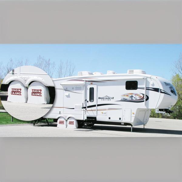 University of Louisiana at Lafayette Tire Shade - White 