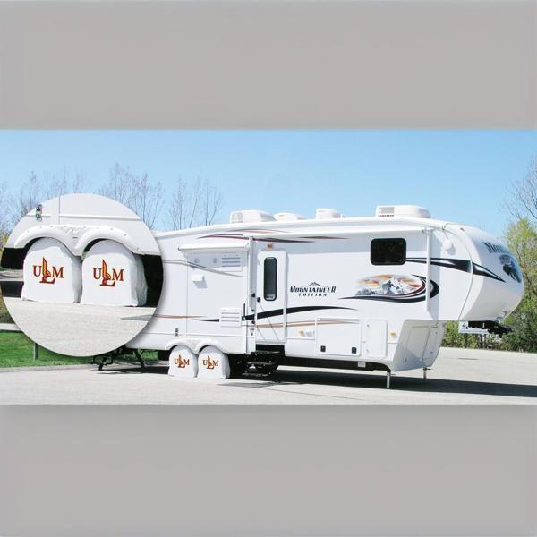 University of Louisiana at Monroe Tire Shade - White 