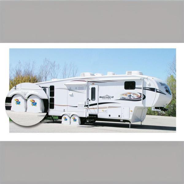 University of Kansas Tire Shade - White 