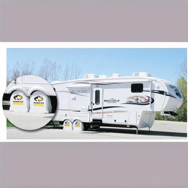 Michigan Tech University Tire Shade - White 