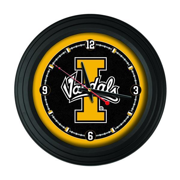 Traditional 15" University of Idaho Traditional Wall Clock - Black - Officially Licensed - Vibrant Full Color Artwork 