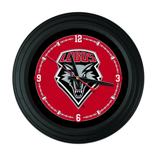 Traditional 15" University of New Mexico Traditional Wall Clock - Black - Officially Licensed - Vibrant Full Color Artwork 