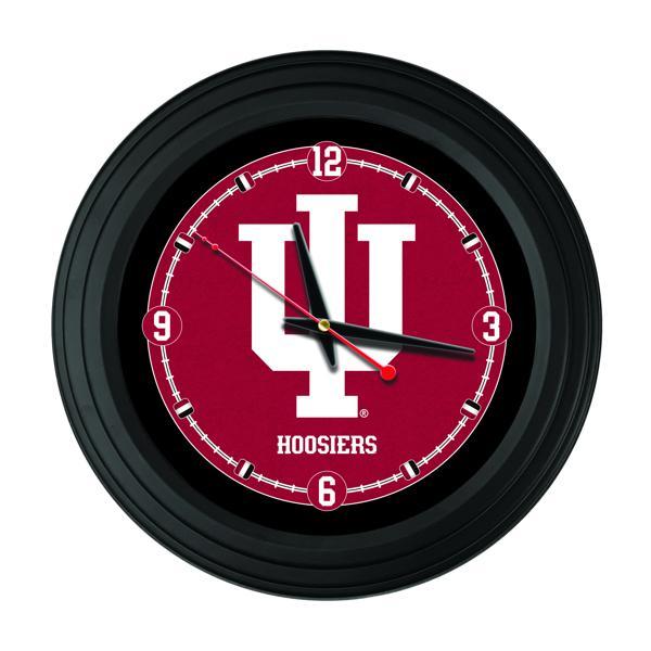 Traditional 15" Indiana University Traditional Wall Clock - Black - Officially Licensed - Vibrant Full Color Artwork 