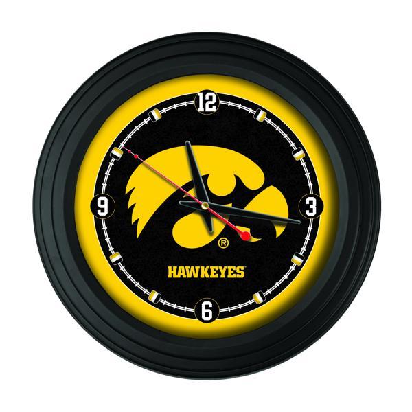 Traditional 15" University of Iowa Traditional Wall Clock - Black - Officially Licensed - Vibrant Full Color Artwork 