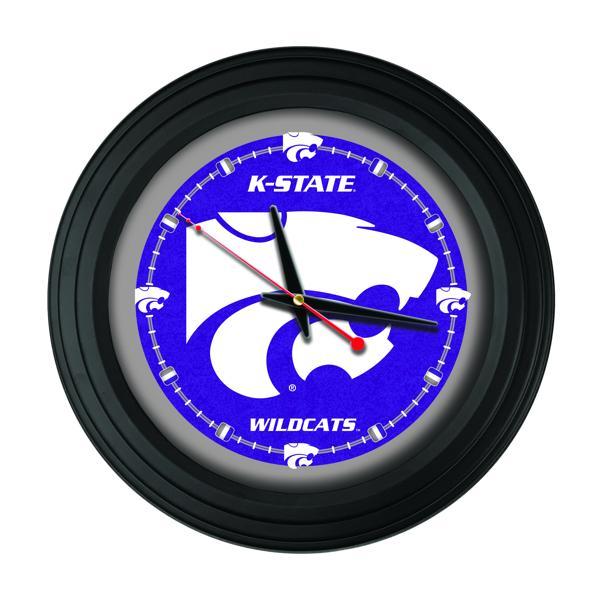 Traditional 15" Kansas State University Traditional Wall Clock - Black - Officially Licensed - Vibrant Full Color Artwork 