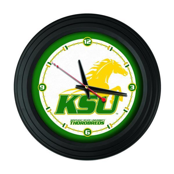 Traditional 15" Kentucky State University Traditional Wall Clock - Black - Officially Licensed - Vibrant Full Color Artwork 