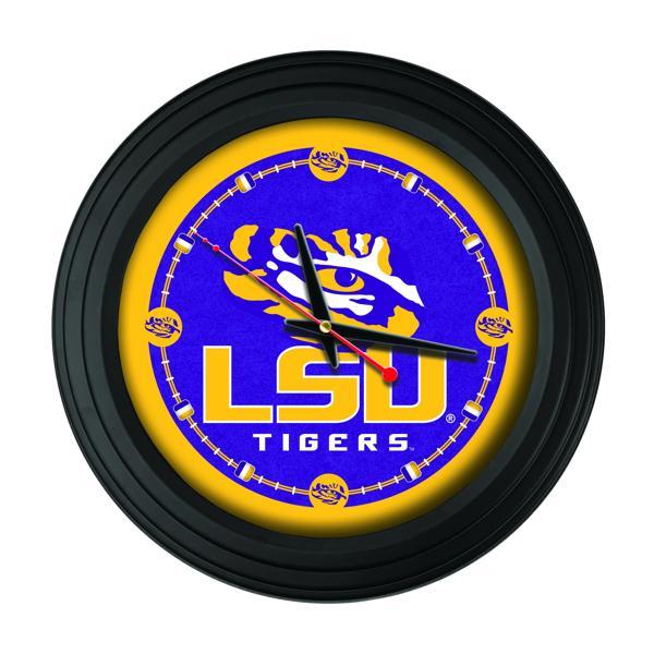 Traditional 15" Louisiana State University Traditional Wall Clock - Black - Officially Licensed - Vibrant Full Color Artwork 