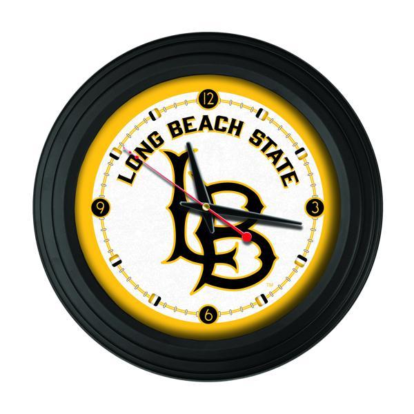 Traditional 15" Long Beach State University Traditional Wall Clock - Black - Officially Licensed - Vibrant Full Color Artwork 
