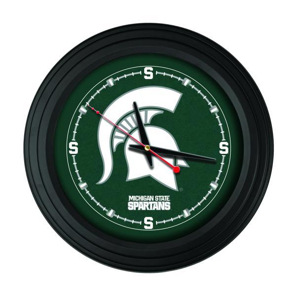 Traditional 15" Michigan State University Traditional Wall Clock - Black - Officially Licensed - Vibrant Full Color Artwork 