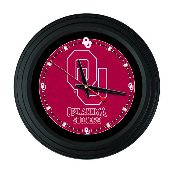 Traditional 15" Oklahoma University Traditional Wall Clock - Black - Officially Licensed - Vibrant Full Color Artwork 