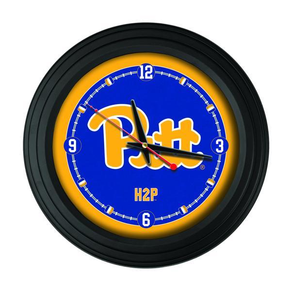 Traditional 15" University of Pittsburgh Traditional Wall Clock - Black - Officially Licensed - Vibrant Full Color Artwork 