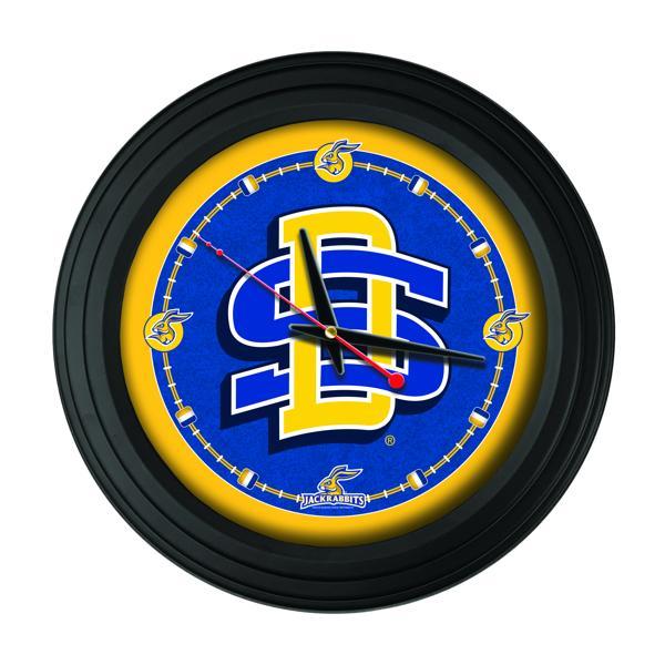 Traditional 15" South Dakota State University Traditional Wall Clock - Black - Officially Licensed - Vibrant Full Color Artwork 
