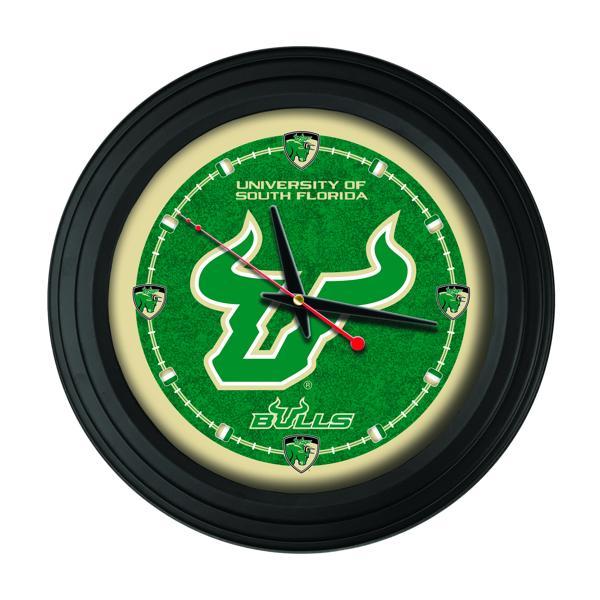 Traditional 15" University of South Florida Traditional Wall Clock - Black - Officially Licensed - Vibrant Full Color Artwork 