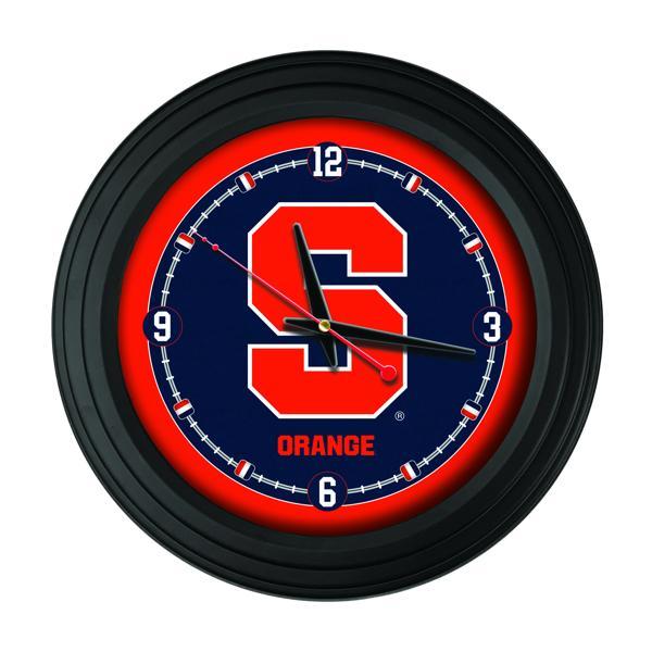 Traditional 15" Syracuse University Traditional Wall Clock - Black - Officially Licensed - Vibrant Full Color Artwork 